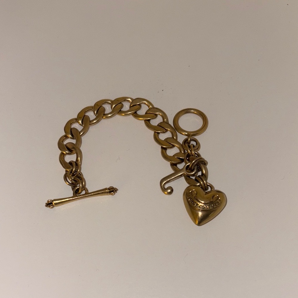 Gold Heart Charm Bracelet Juicy Couture